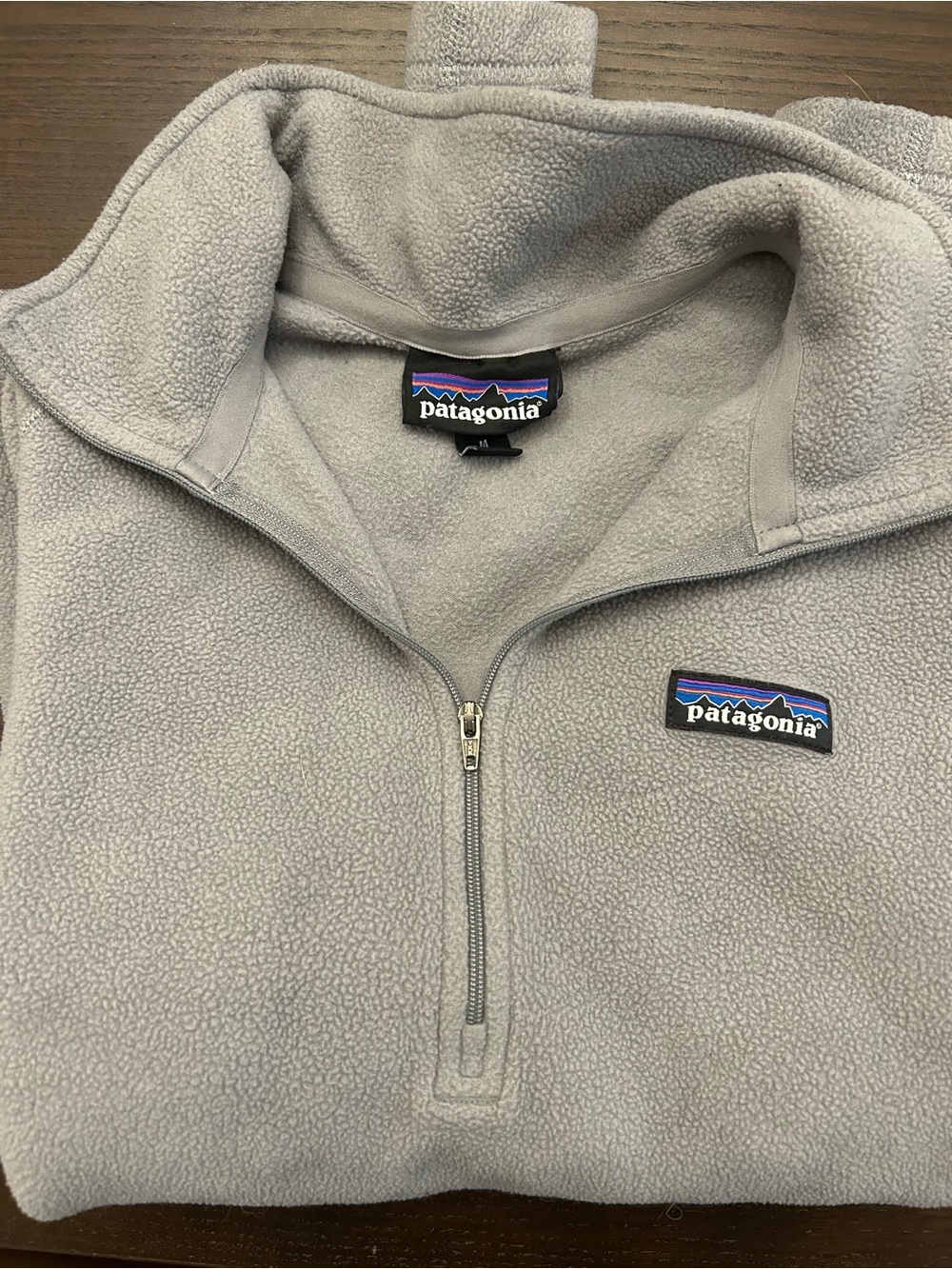 Patagonia Women’s Light Gray Quarter-Zip Fleece Pullover